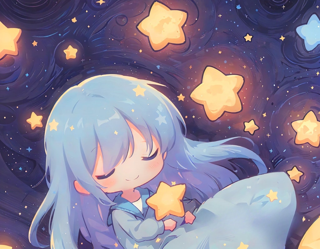 ふわふわ星の夜