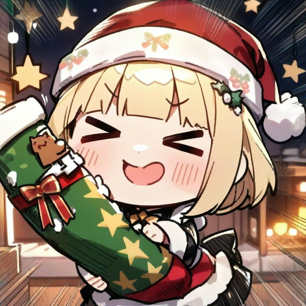 🎄サンタオジキが大量にプレゼントをくれると信じてジャンボ靴下用意しちゃう系メイドちゃん🎄