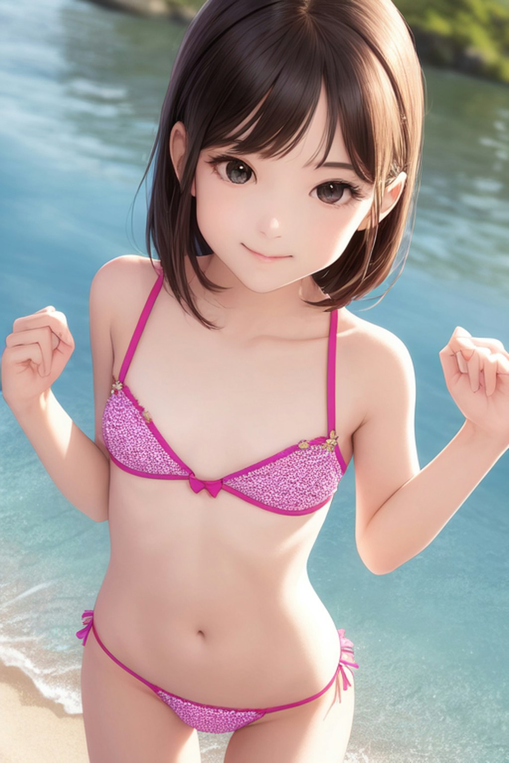 かわいい水着・ビキニの女の子