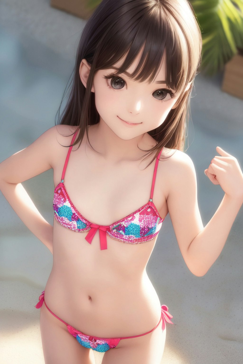 かわいい水着・ビキニの女の子