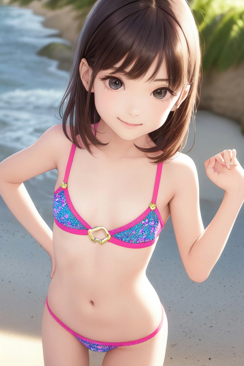 かわいい水着・ビキニの女の子