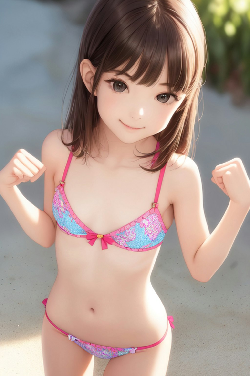 かわいい水着・ビキニの女の子