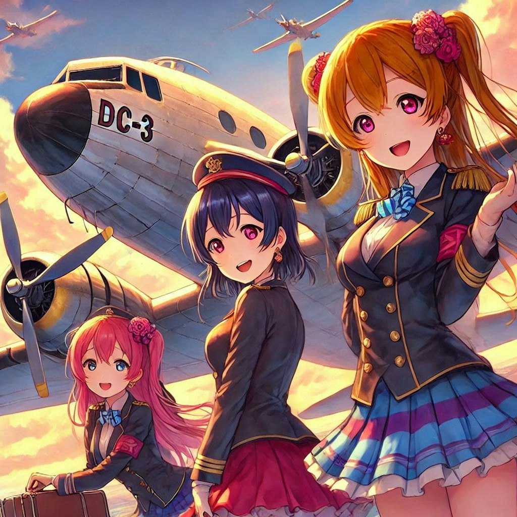 ラブライブキャラとDC-3