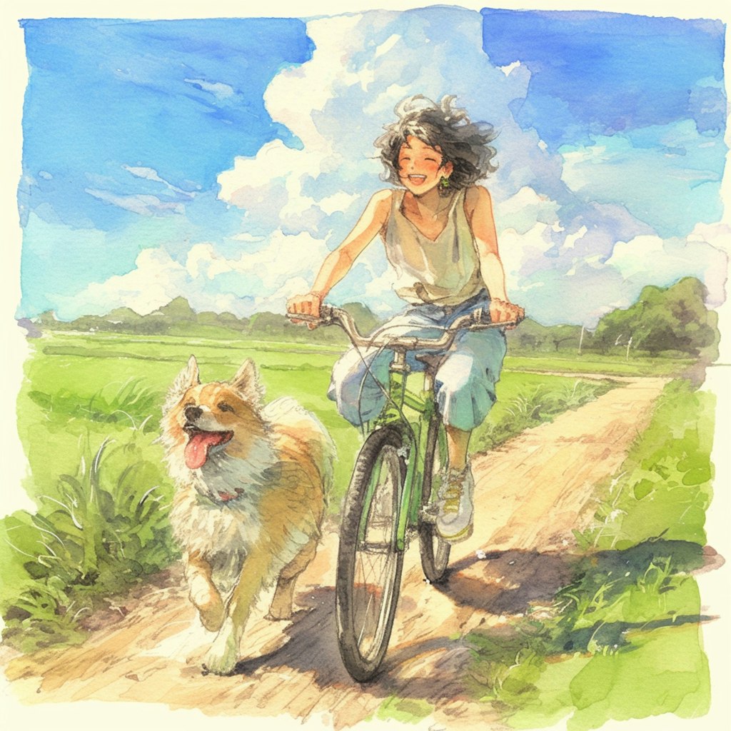 自転車で散歩