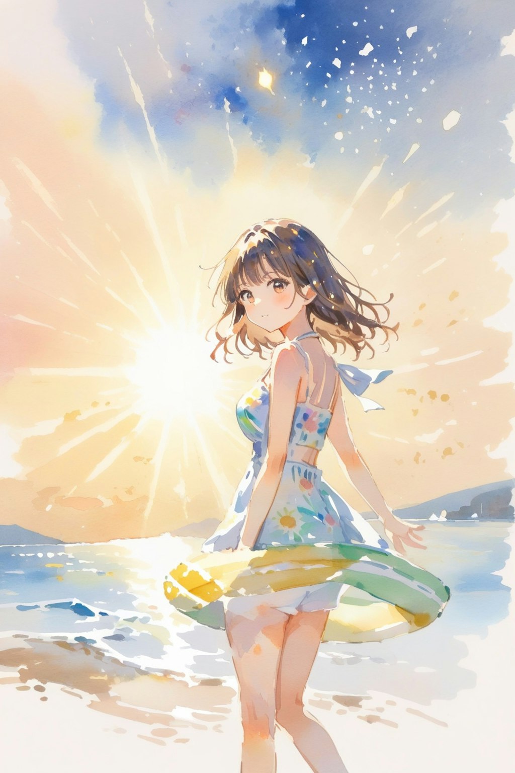 夏の水彩画