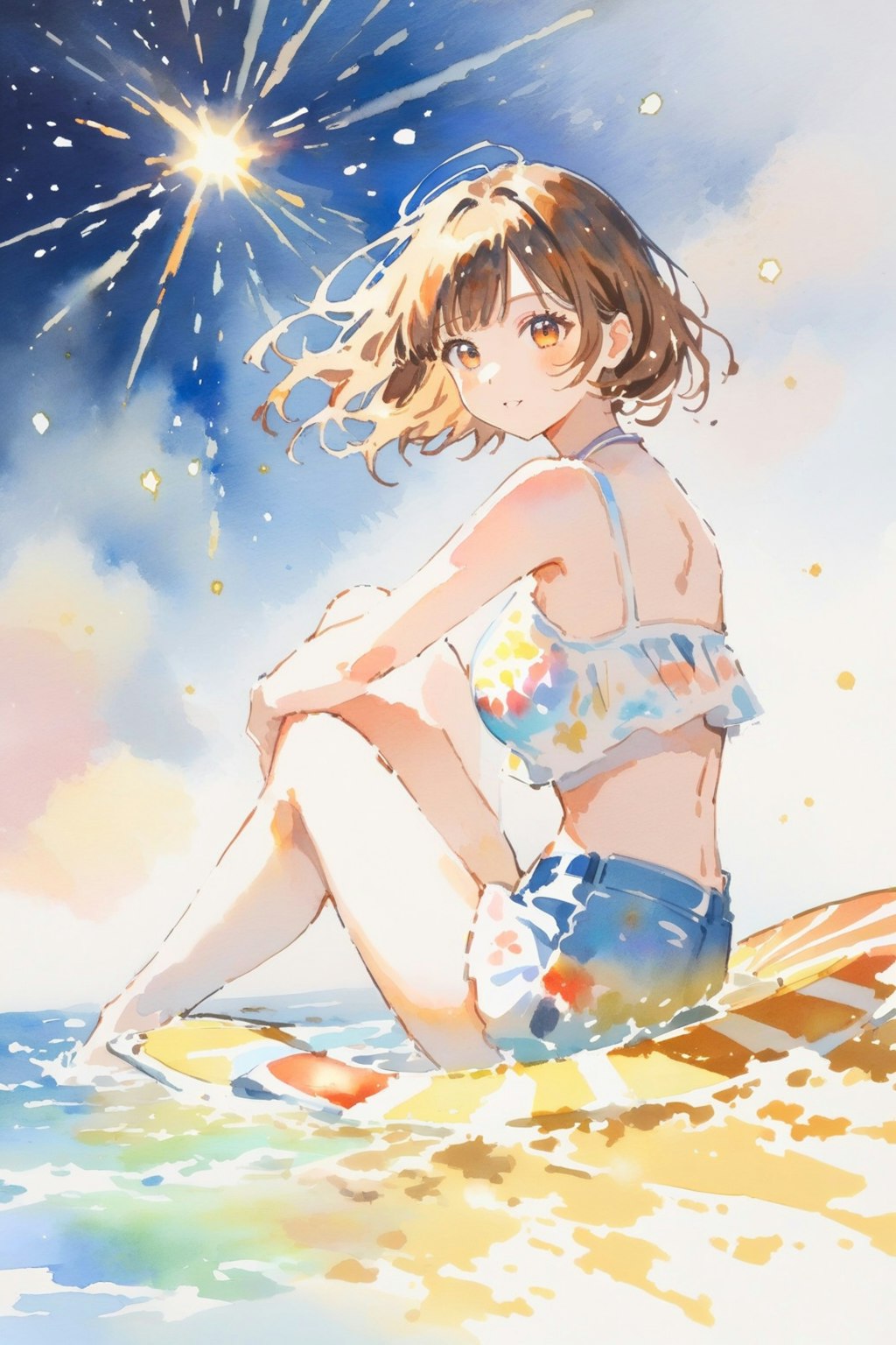 夏の水彩画