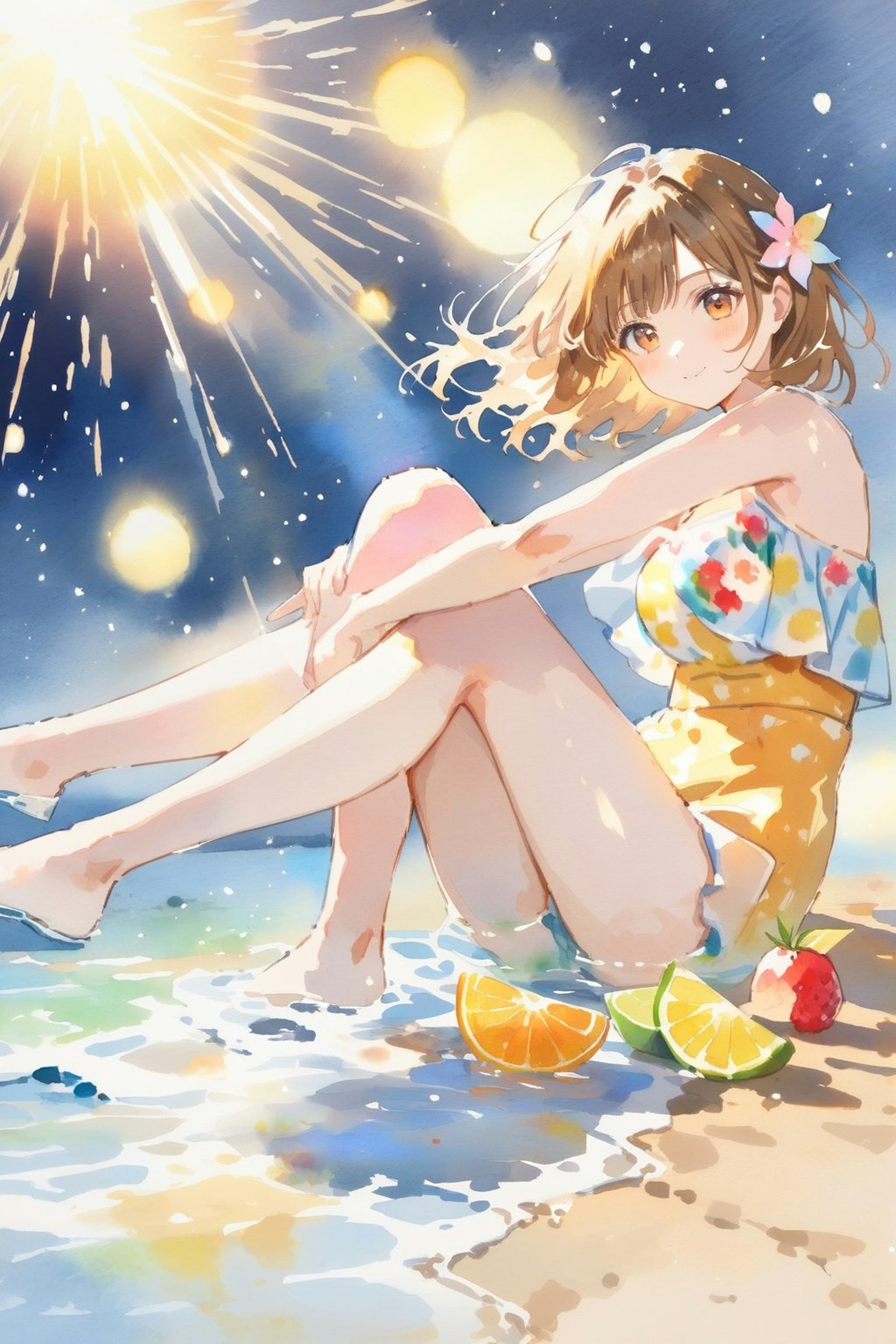 夏の水彩画