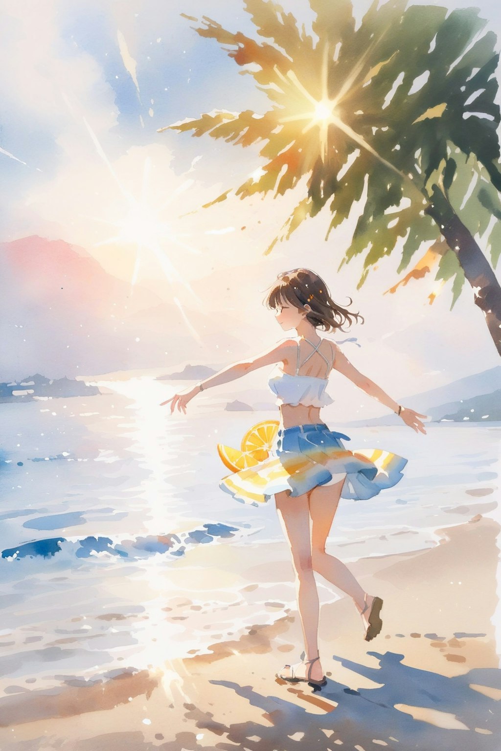 夏の水彩画