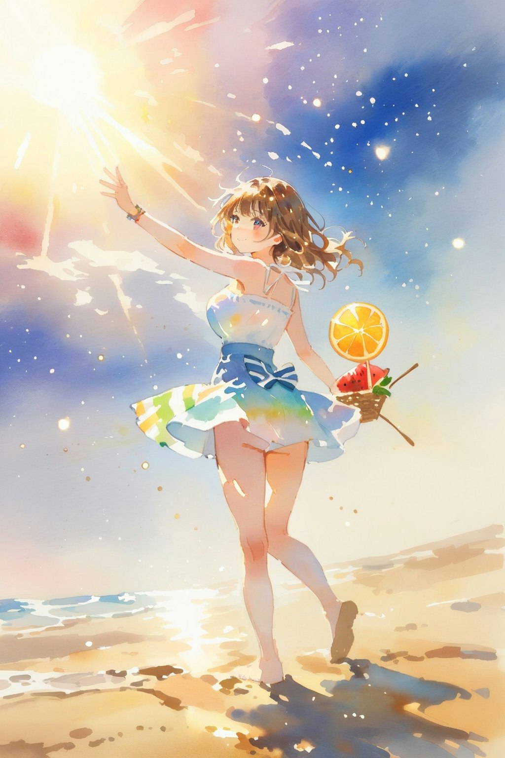 夏の水彩画