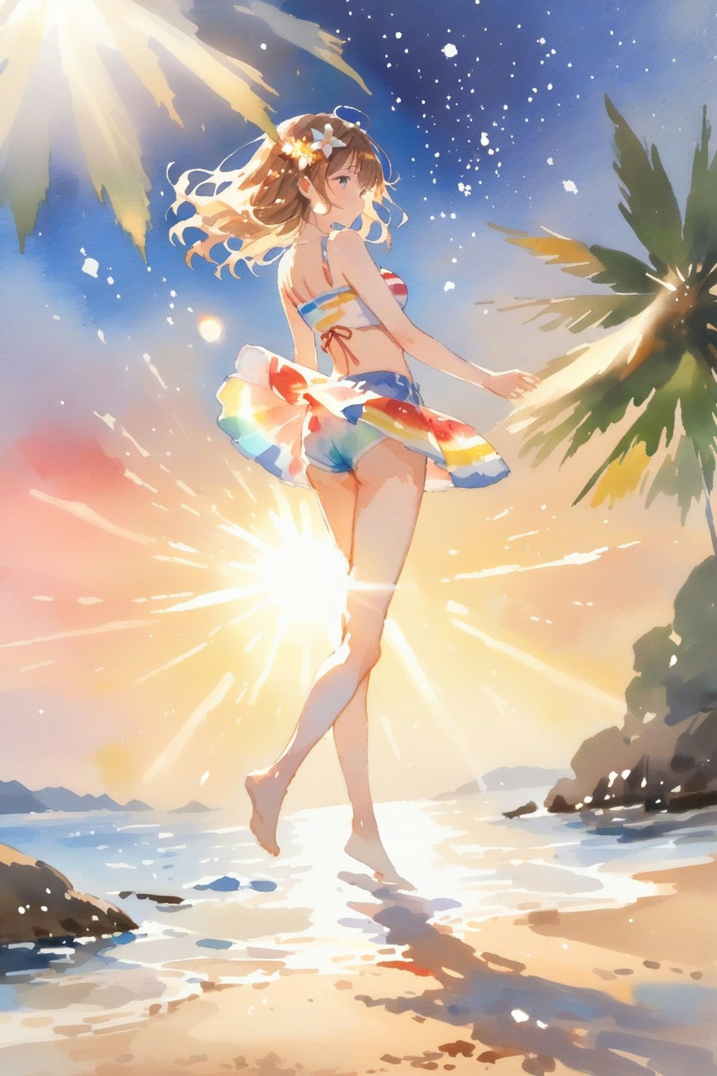 夏の水彩画