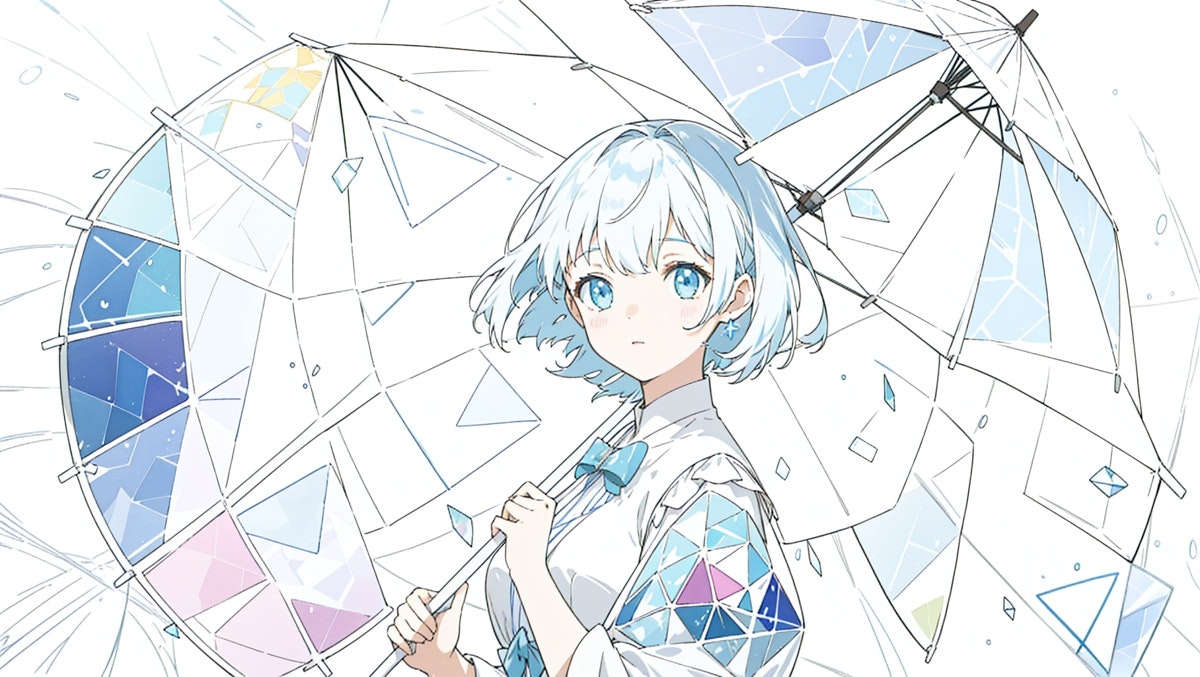 傘をさす少女 | chichi-pui（ちちぷい）AIイラスト専用の投稿＆生成サイト