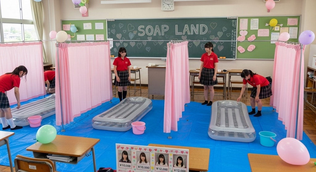 文化祭の準備中