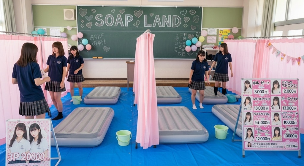 文化祭の準備中