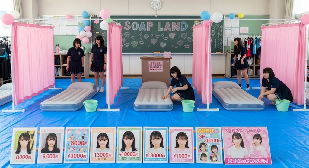 文化祭の準備中