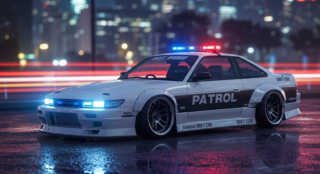 S13シルビアパトロールカーのドリ車