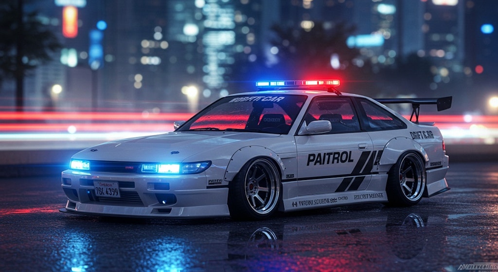 S13シルビアパトロールカーのドリ車