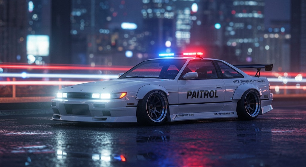 S13シルビアパトロールカーのドリ車