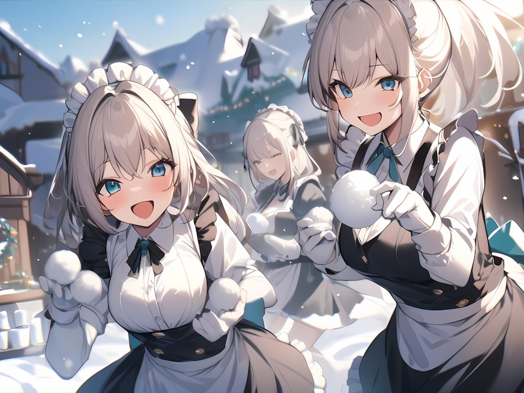 我が家のメイドさん/Snowball fighting！side:white team