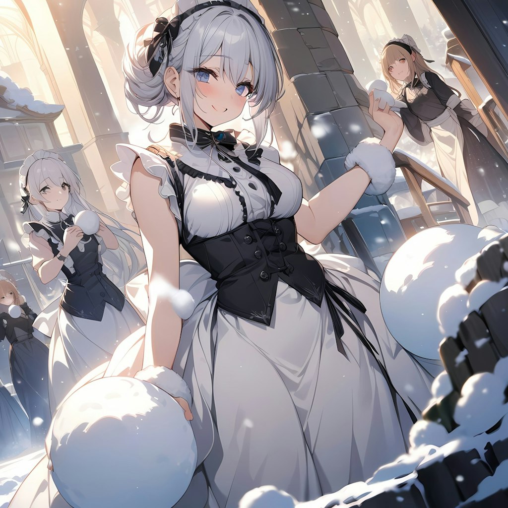 我が家のメイドさん/Snowball fighting！side:white team