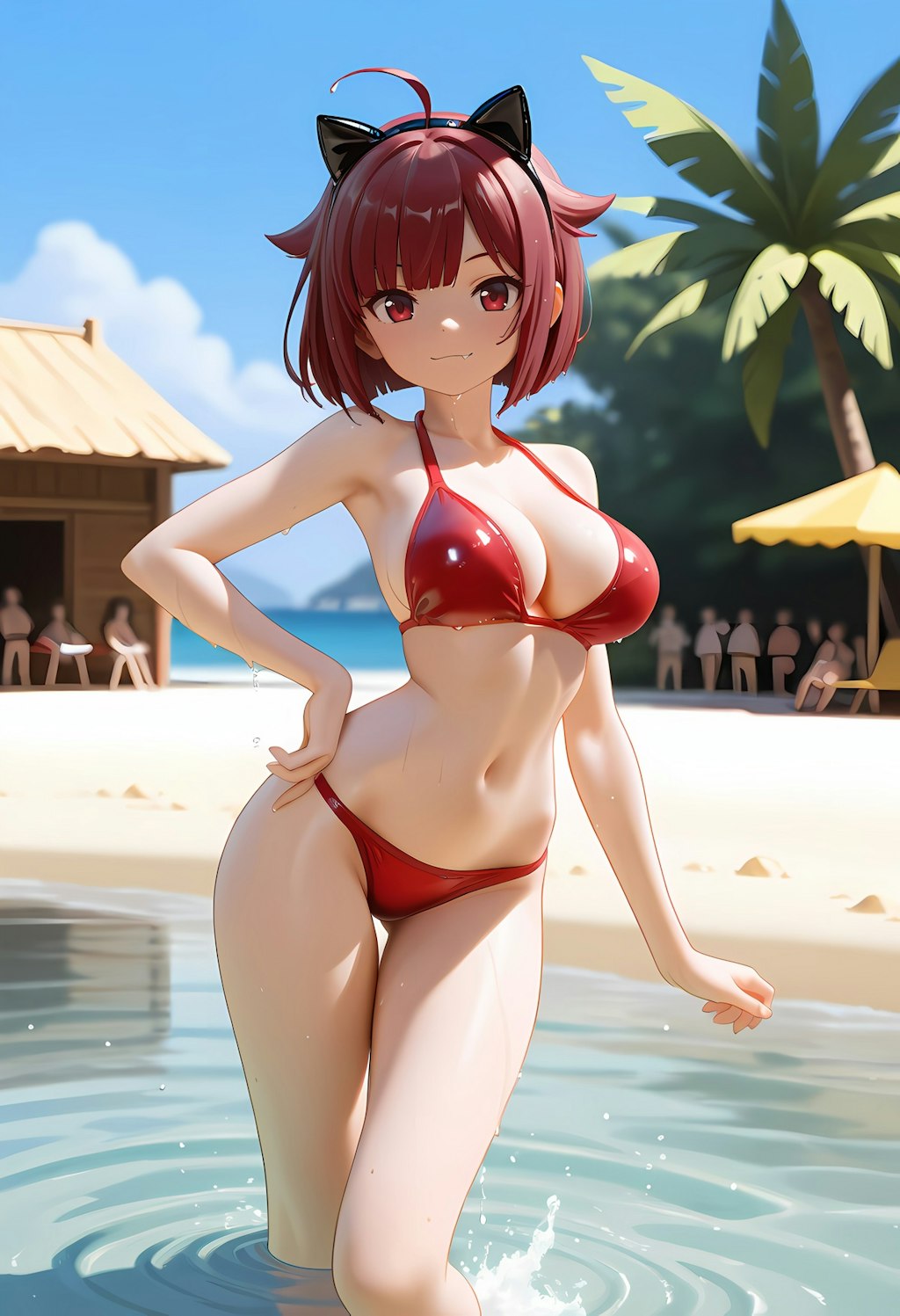 赤テカビキニ