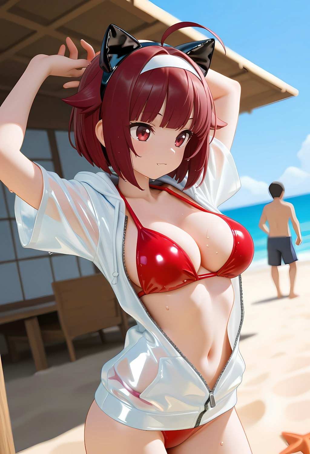 赤テカビキニ