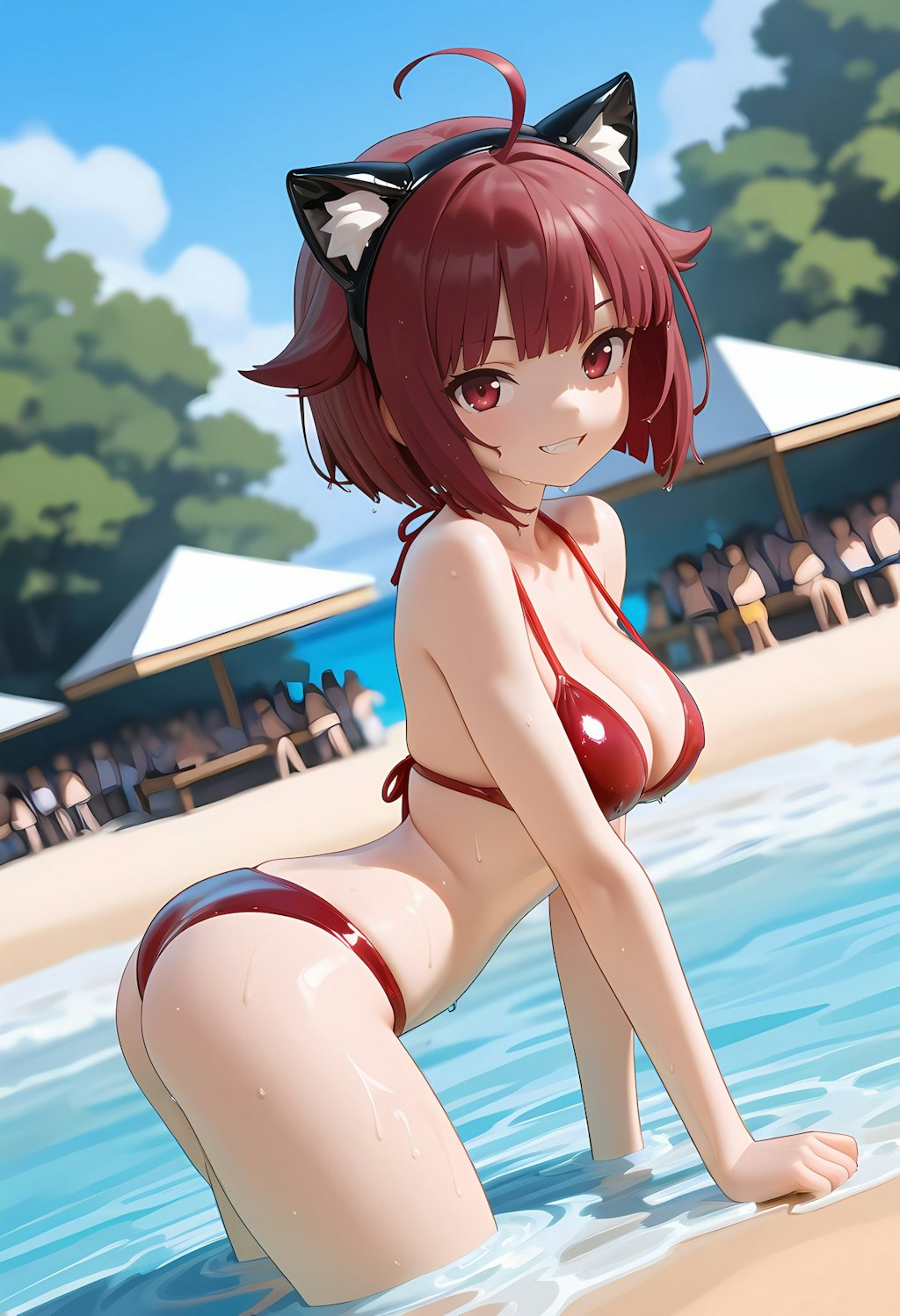 赤テカビキニ