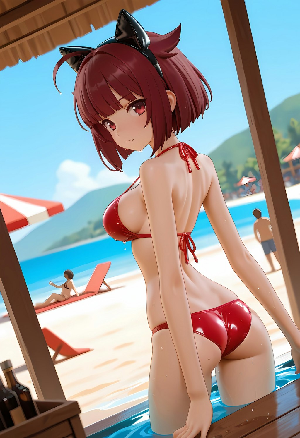 赤テカビキニ