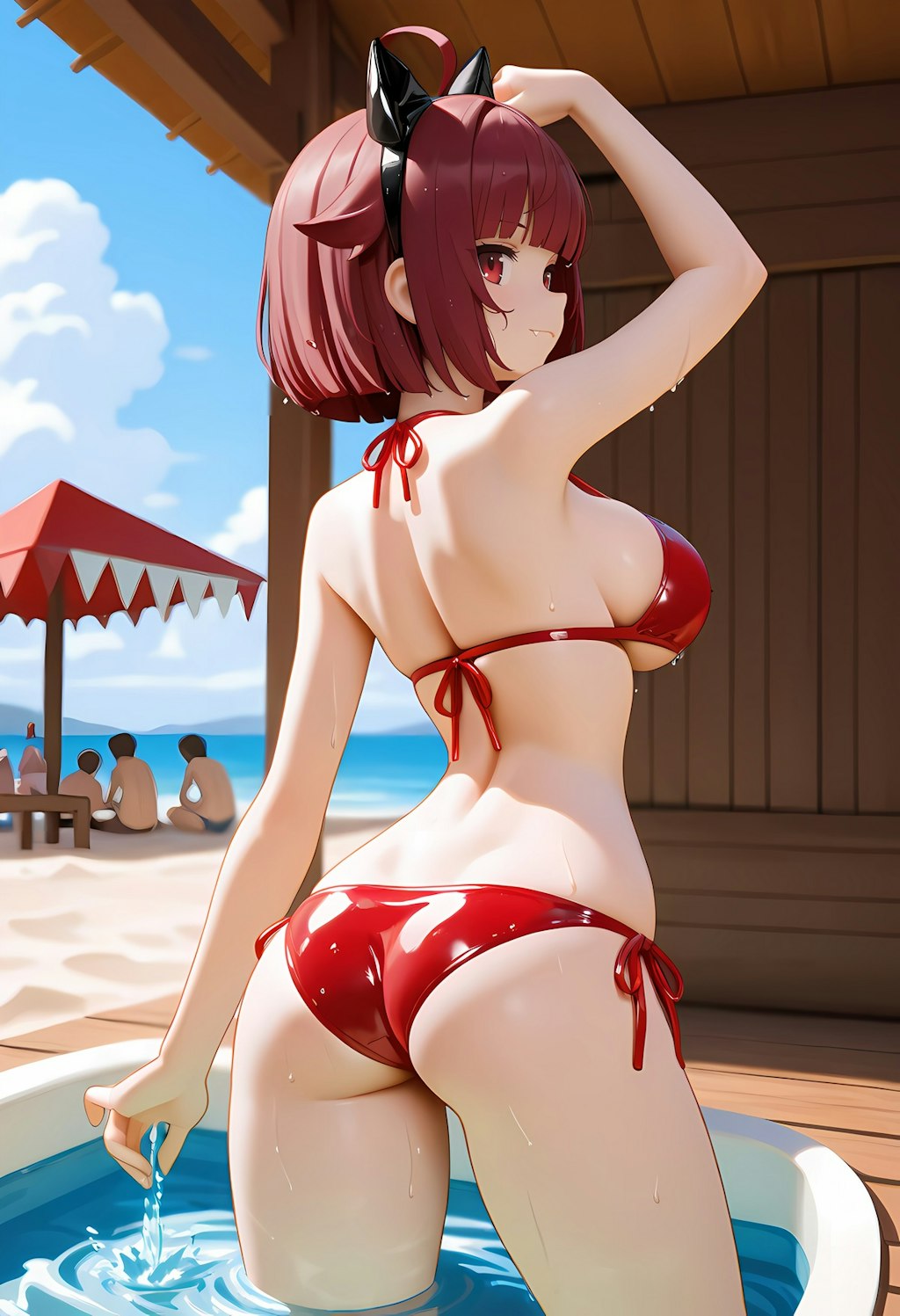 赤テカビキニ