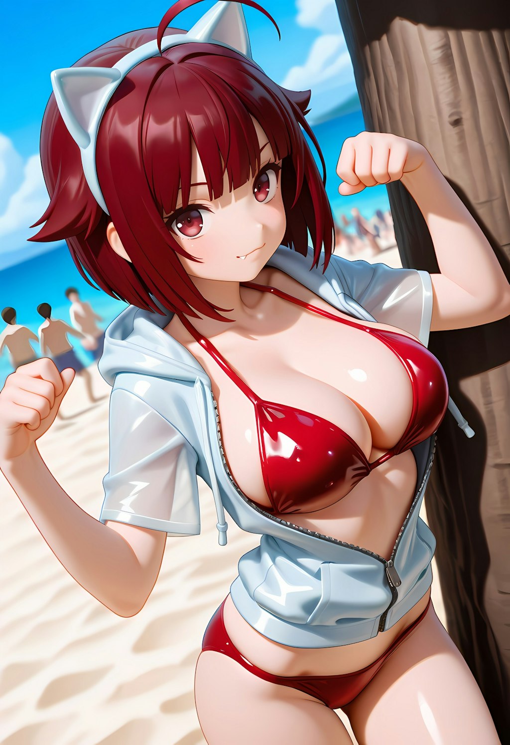 赤テカビキニ