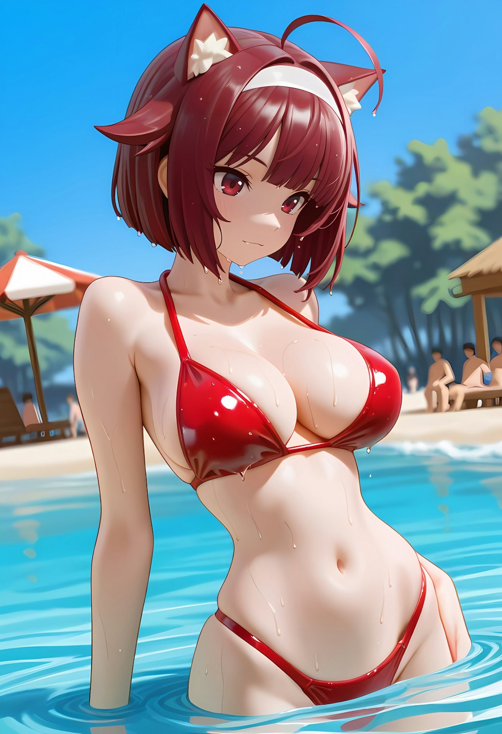 赤テカビキニ