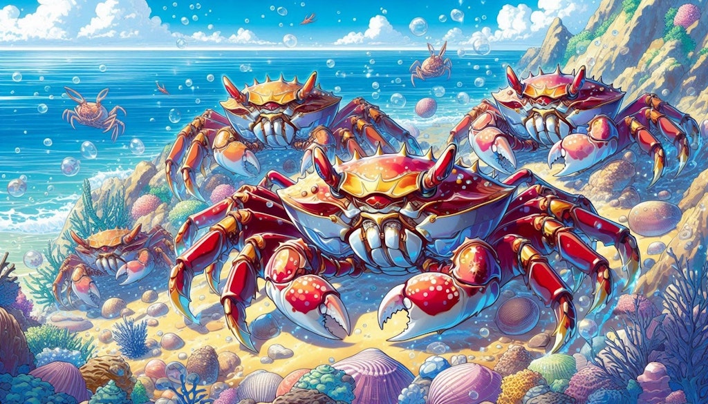 岩壁🦀、メタリック🦀、石🦀