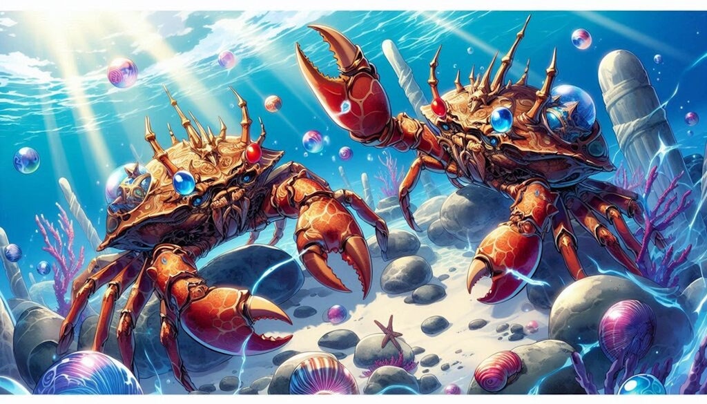 岩壁🦀、メタリック🦀、石🦀