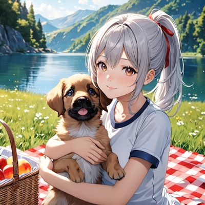 愛犬とピクニック！