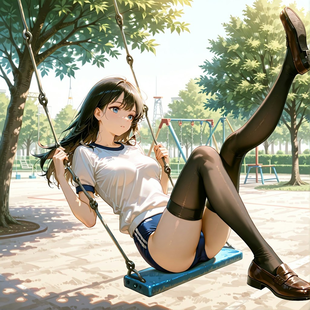 ブルマでブランコ