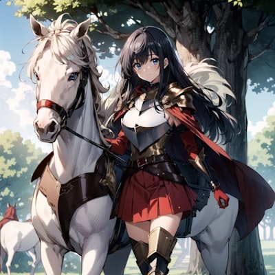 女騎士さんと愛馬