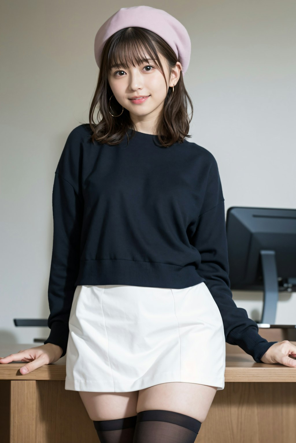 綺麗な足の会社の受付嬢 2