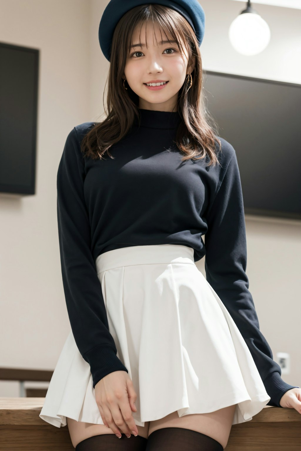 綺麗な足の会社の受付嬢 2