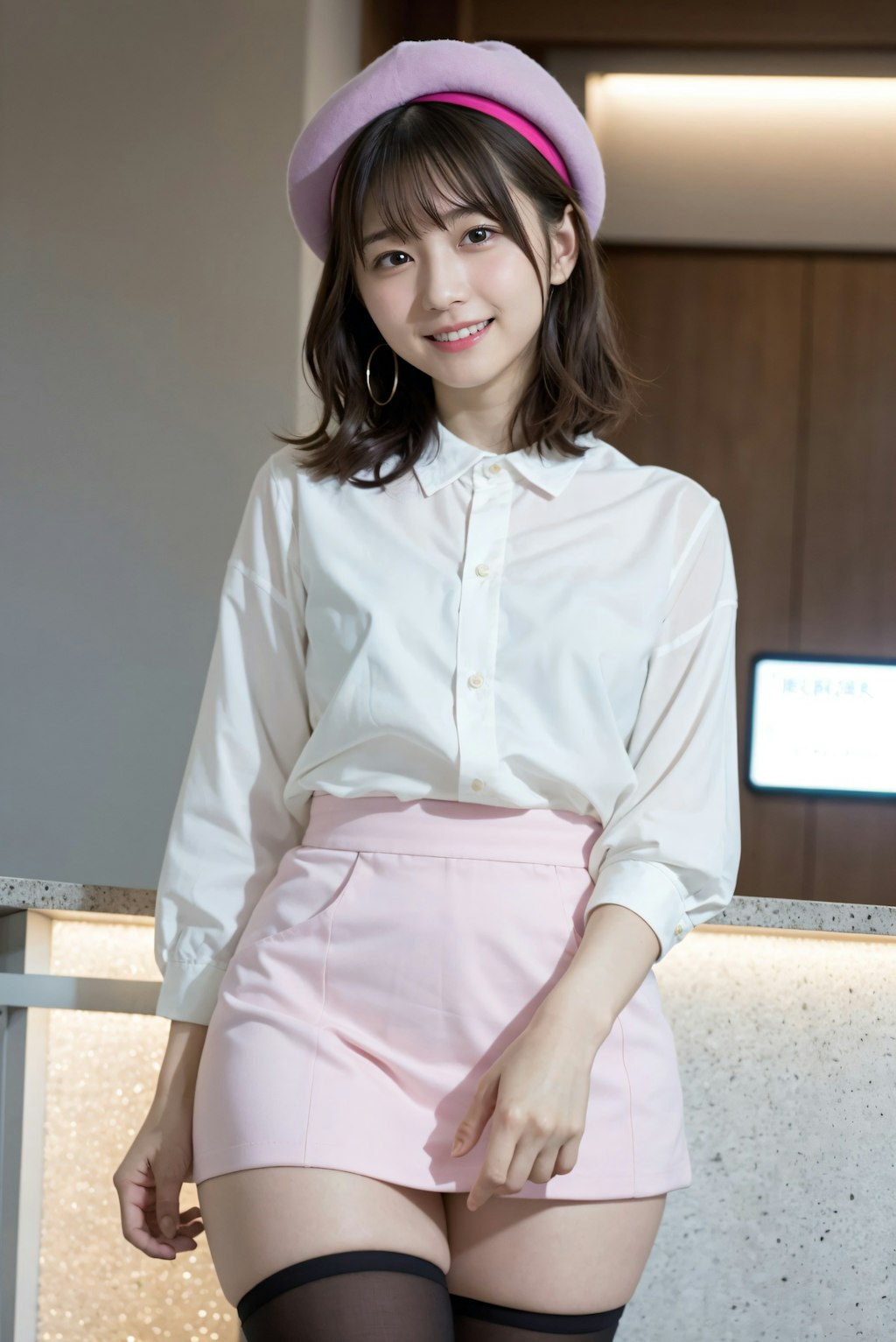 綺麗な足の会社の受付嬢 2