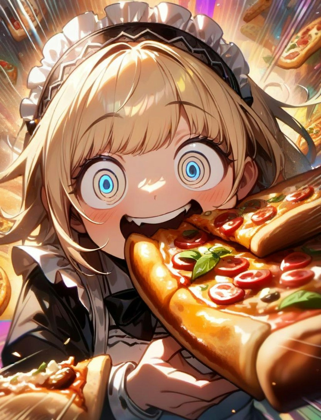 おピッツァ道を歩みしメイドちゃん🍕🍕