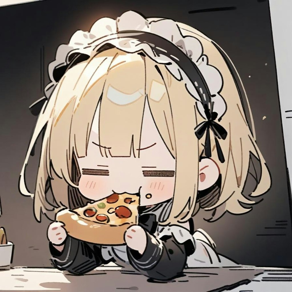 おピッツァ道を歩みしメイドちゃん🍕🍕