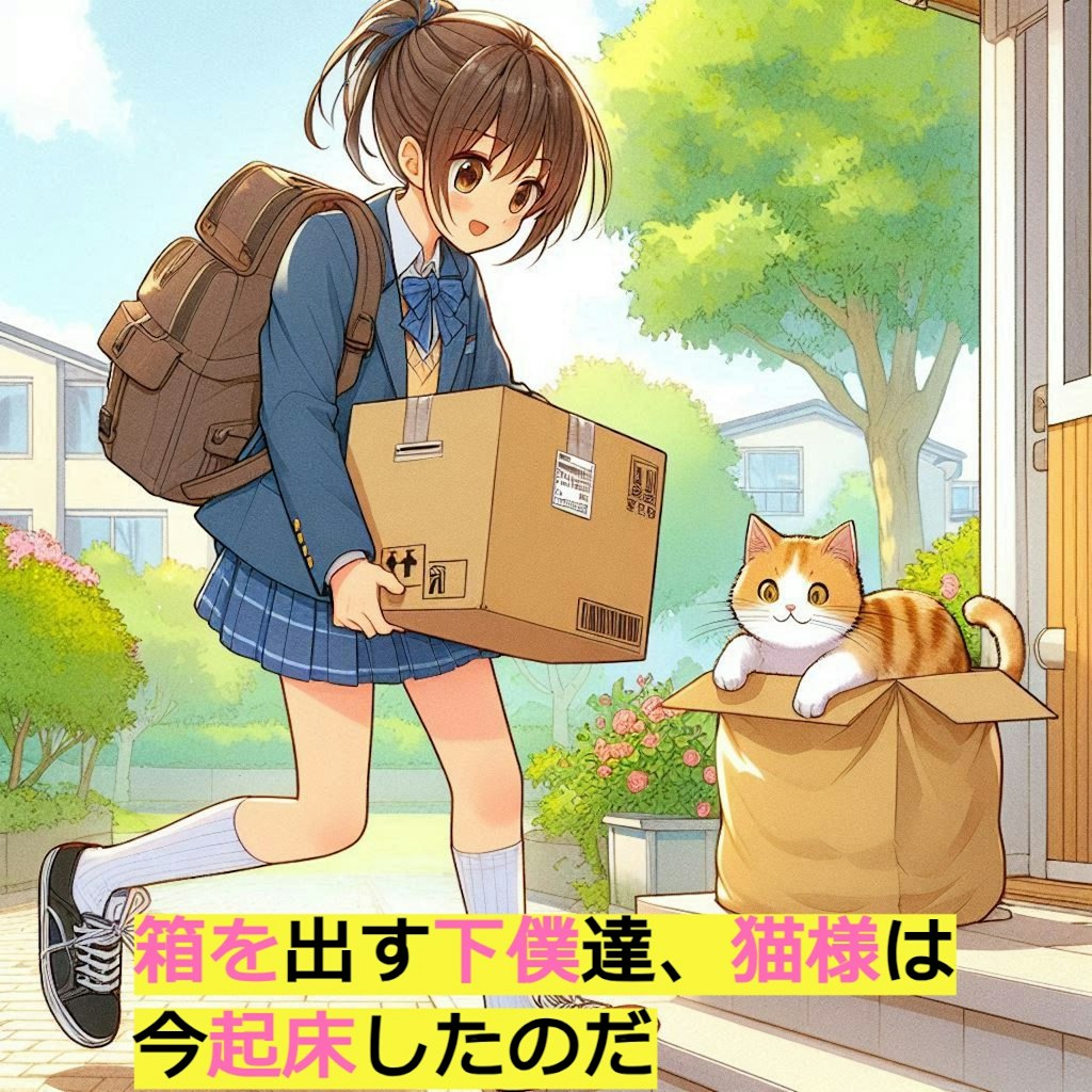 (缶)ねこなみの最終問題　[猫可愛い学園の入〇転送]12行目～15行目