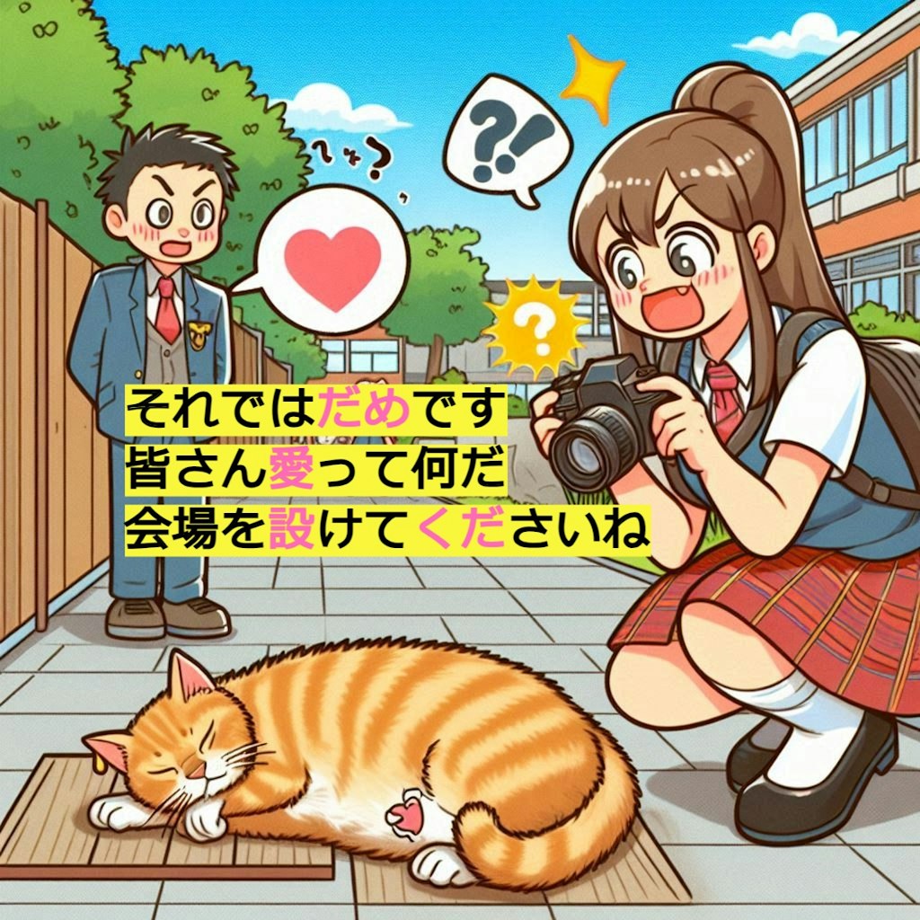 (缶)ねこなみの最終問題　[猫可愛い学園の入〇転送]12行目～15行目