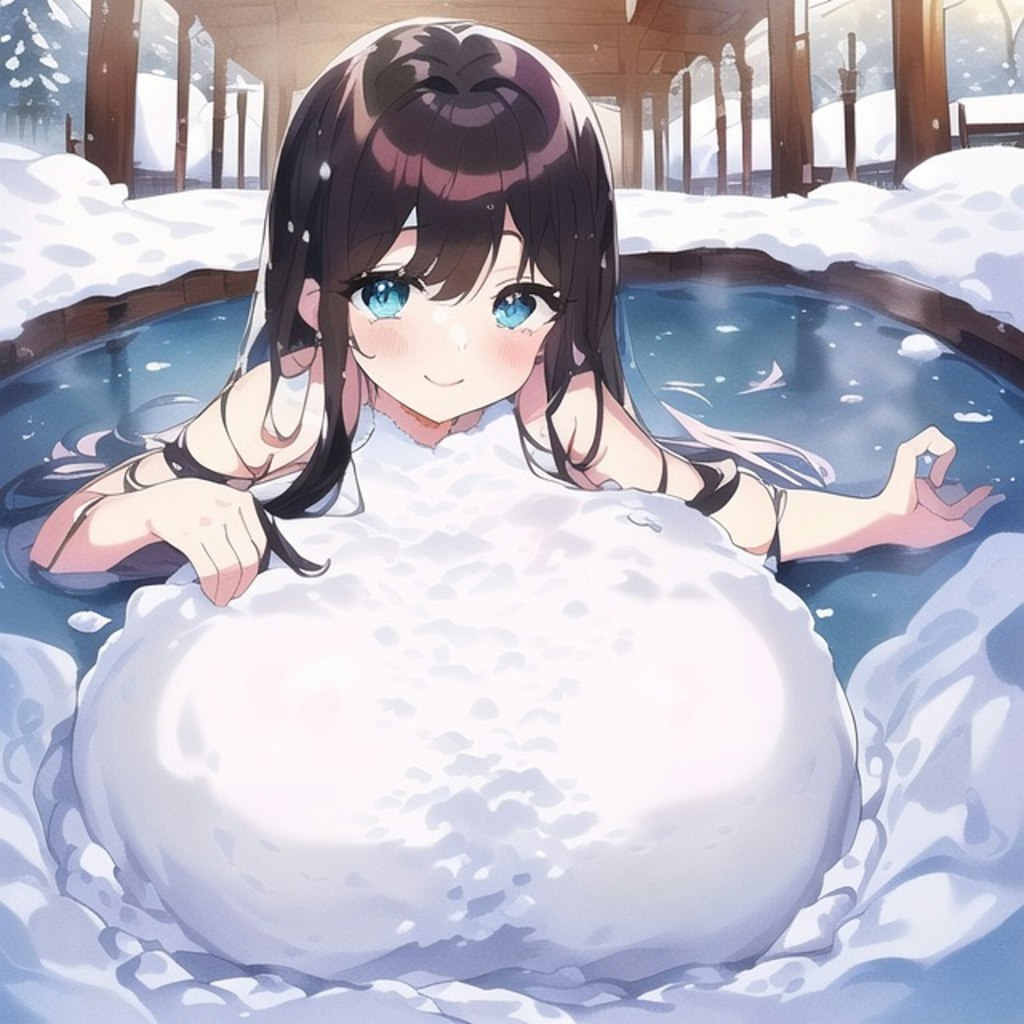 おっぱい雪だるま