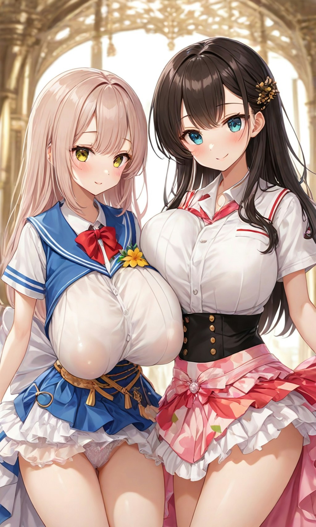 ぽろりとセーラー服と女子高校生と