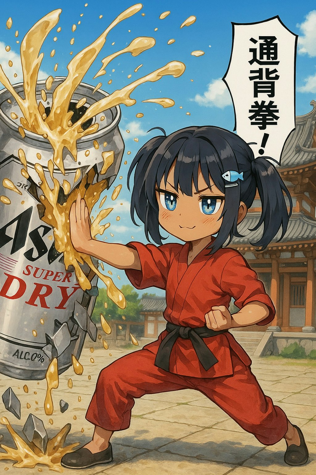 通背拳を放つこなつちゃん