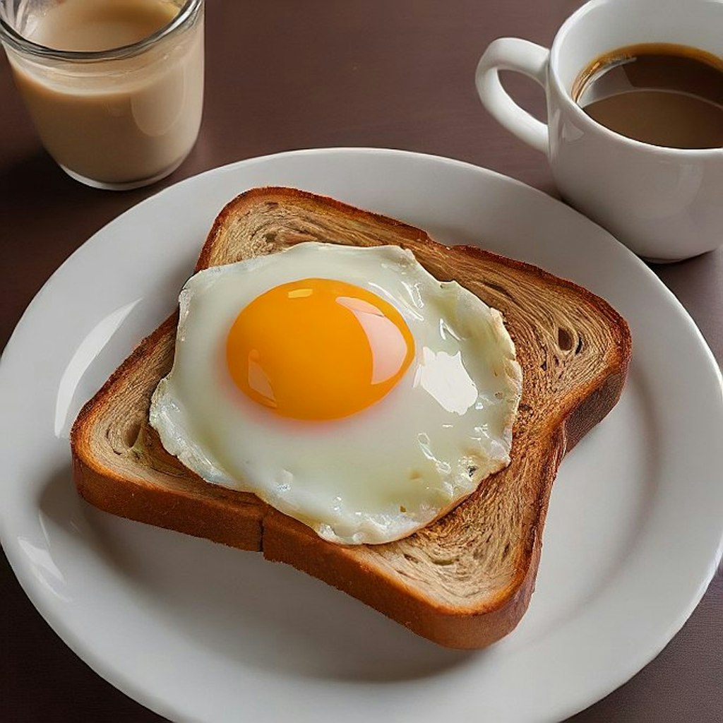 寝起きの朝食