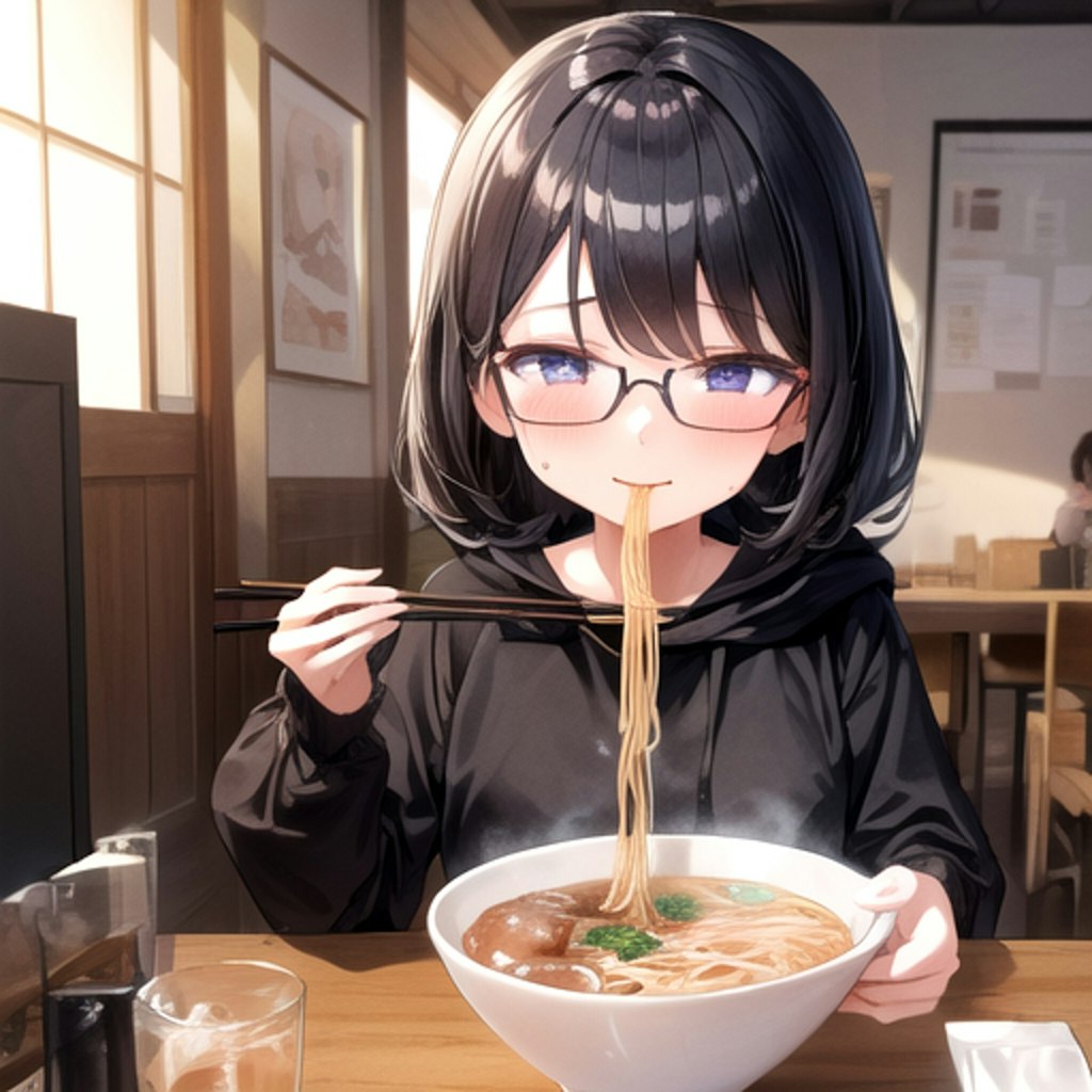 真夜中に麺を喰らう