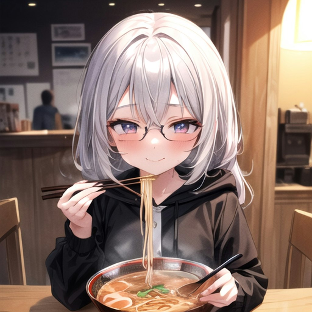 真夜中に麺を喰らう