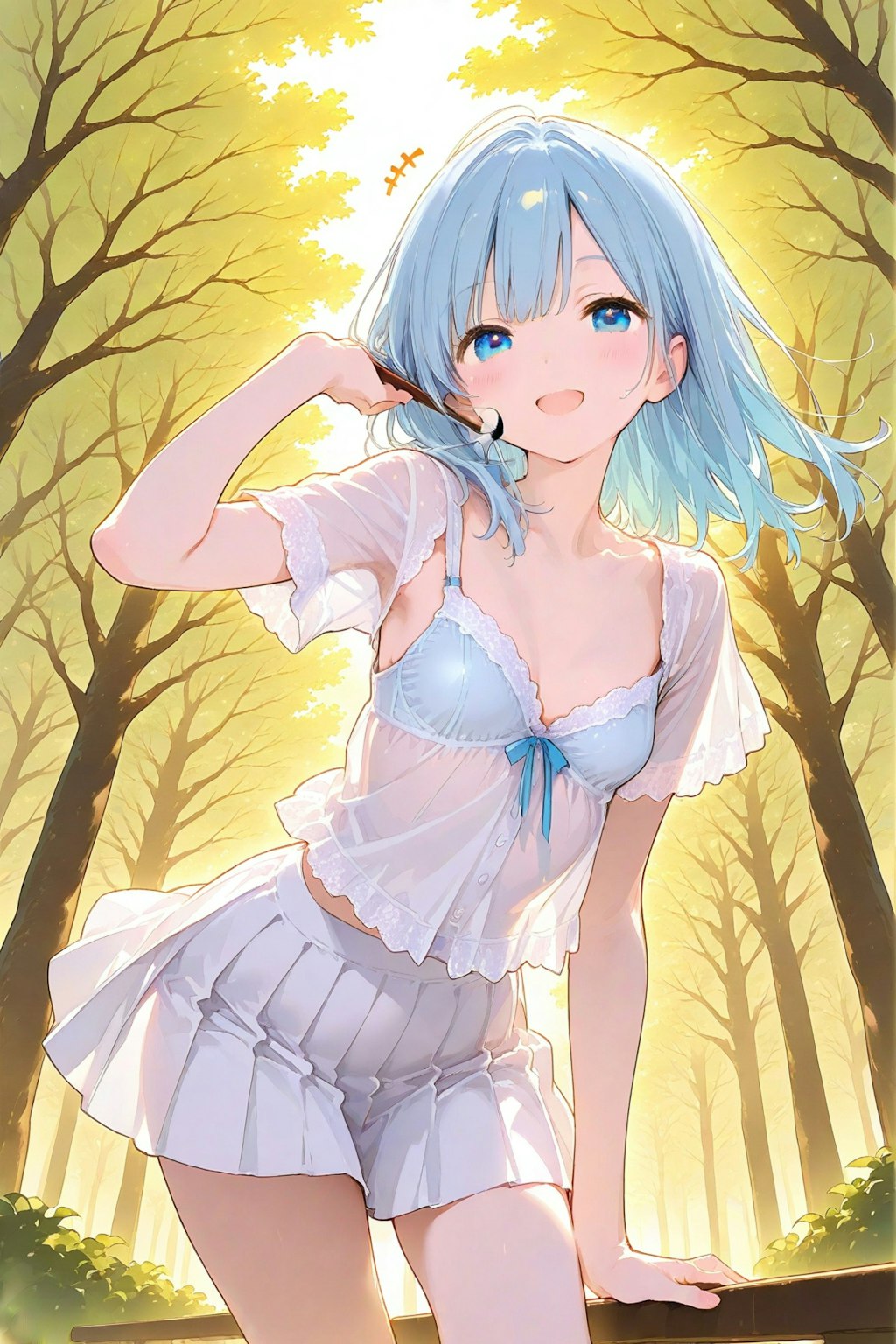 逆光で透けたり濡れて透けたり(が好き)