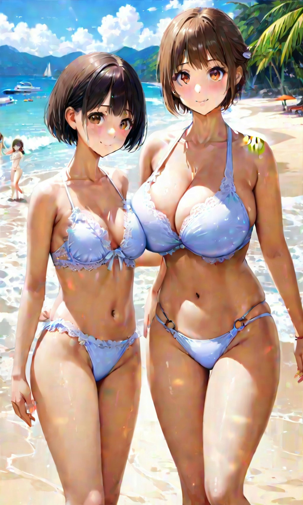 水着と女子高校生と